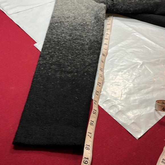 CARDUCCI Black gray hombre wool full double Zipper Sweater JACKET rounded neck L - Picture 10 of 13